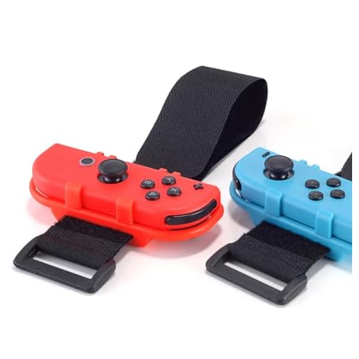 JoyHood 2 Pack Wrist Band Straps compatible with Just Dance 2022 2021 2020 2019 & Zumba Burn It Up for Switch/Switch OLED Joy-Con, Adjustable Elastic Strap Switch Controller Accessories for Adult/Kid