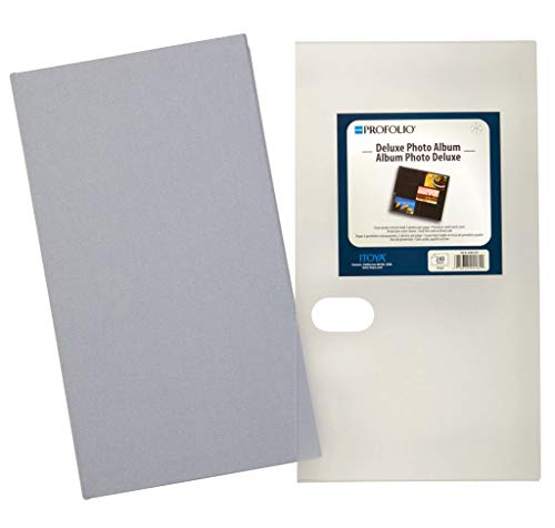 Itoya ProFolio Deluxe Grey Fabric 3-Up archival Album 240 4x6 Prints Photo album