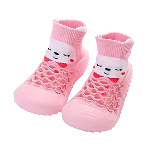 Baby Shoes Floor Socks Baby Walking Socks Spring and Summer Children Socks Indoor Household Shoes Toddlers Boys Shoes (Pink, 8 Toddler)