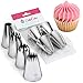 Produktbild CukkiCakes 4er Set Profi Spritztüllen große (XL) (849, 869, 829 und 808) zum Dekorieren von Torten, Cupcakes, Churros, Krapfen - Tüllen kompatibel mit Spritzbeutel/Spritzsack - Made in Korea