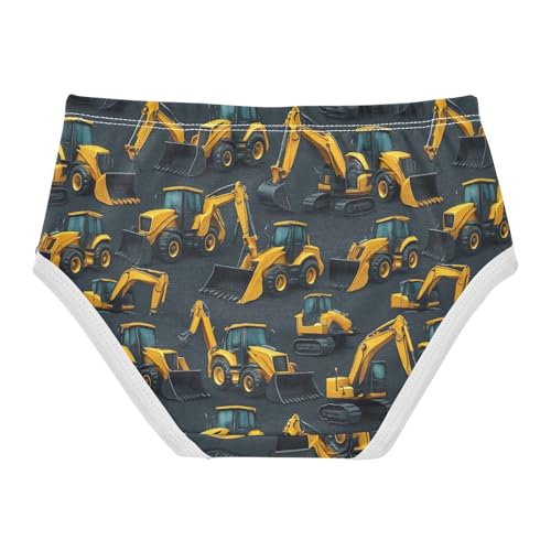 Joisal Cotton Girls Underwear Toddler Cool Construction Vehicles Black Panties for Girl Artistic Briefs Girls Undies 2t2
