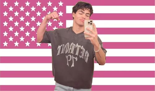 Malachi Barton Flag 3x5 Ft Pink American Flag Tapestry Funny USA Poster College Dorm Room Decor Wall Art Bedroom Poster Outdoor Party Tailgate Yard Flag with 4 Brass Grommets #2