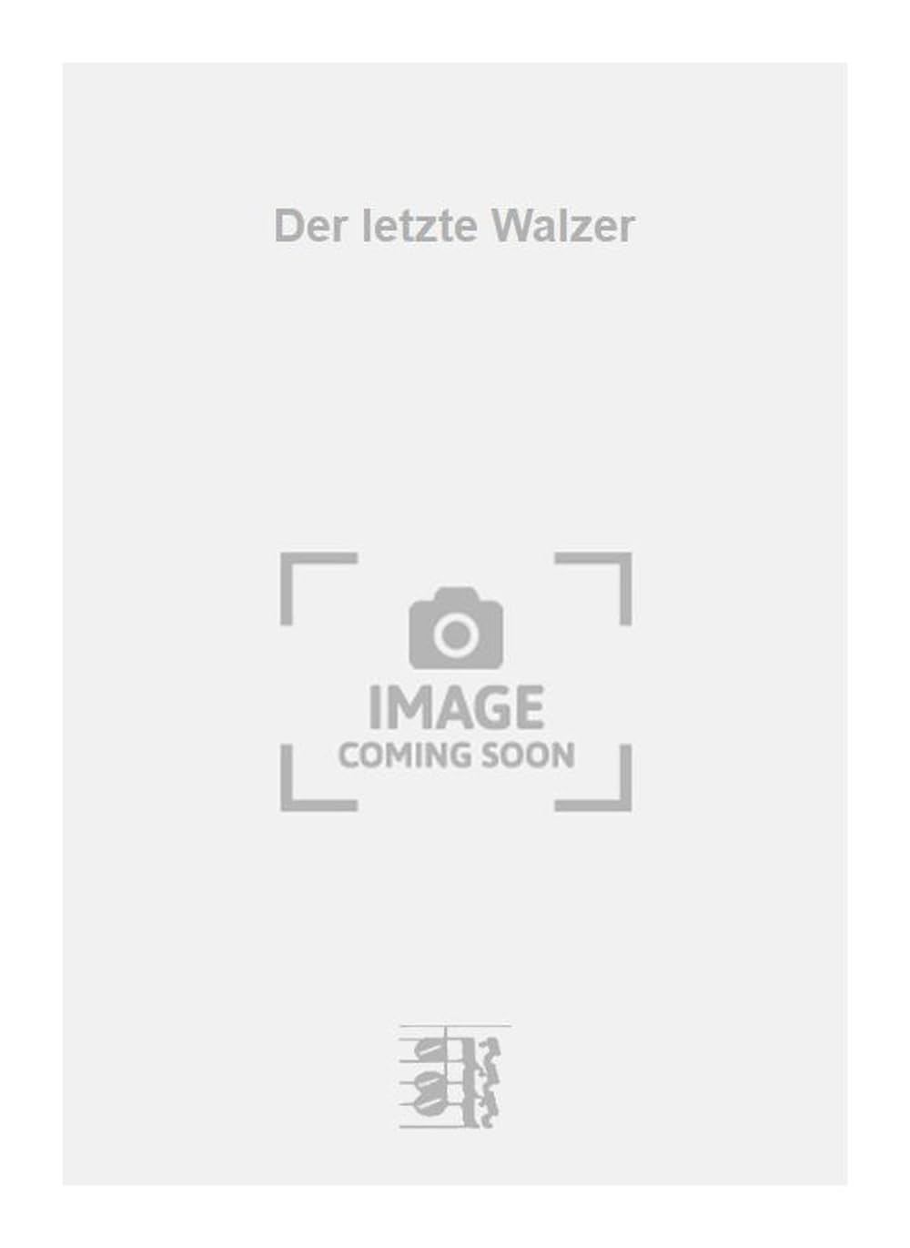 Der letzte Walzer. Marimba. Piano Reduction