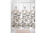 InterDesign Anzu Fabric Shower Curtain Water-Repellent and Mold- and Mildew-Resistant for Master, Guest, Kids', College Dorm Bathroom, 72