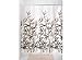 InterDesign Anzu Fabric Shower Curtain Water-Repellent and Mold- and Mildew-Resistant for Master, Guest, Kids', College Dorm Bathroom, 72" x 72", Black and Tan