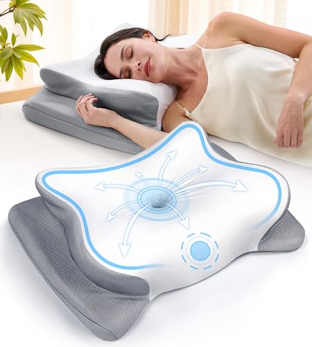 EKIFT Ease Now Cervical Neck Pillow for Pain Relief, Beauty Sleeping Cooling Pillow for Side Back...