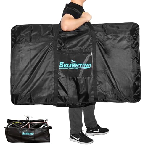 Selighting Fahrrad Transporttasche Wasserdicht Fahradtasche Tragertasche Schutzhülle für 26 inch Fahrrad (Schwarz)