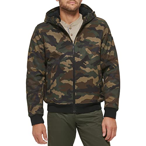 Image of DOCKERS Men's Softshell Sherpa Lined Bomber Jacket (Standard and Big & Tall)
