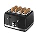 Tefal Black Collection 4 Slice Toaster, 7 Browning Levels, 1430W