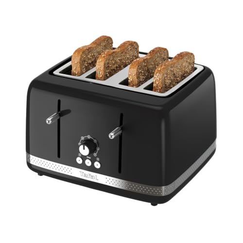 Tefal Black Collection 4 Slice Toaster 7 Browning Levels 1430W