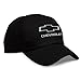 Gregs Automotive Chevrolet Bowtie Hat Cap Black Bundle with Decal (2 Items) 1 Hat and 1 Driving Style Decal