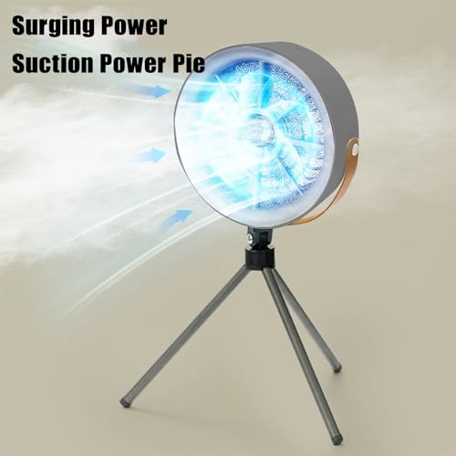 مروحة شفط دخان الزيت المحمولة بسرعة 3 مستويات مع شحن نوع C وبطارية 2000 ميلي امبير في الساعة، الأبعاد: 17.5×7.5×6 سم