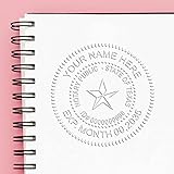 TEXAS NOTARIAL SEAL TRADITION AND PROFESSIONALISM: Enhance your notary work with our Pink Notary Seal for Texas, a symbol of and authority. This seal continues the time-honored tradition of embossed seals, adding a touch of professionalism to your do...