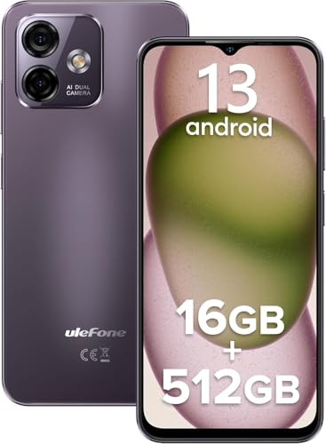 Ulefone Note 16 Pro 16GB+512GB Teléfono Móvil Libres 4G, 50MP AI Cámara, 6,52 Pulgadas HD+ Smartphone Android 13, 4400mAh Batería, 5G WiFi/Octa Core/OTG/GPS/Face ID