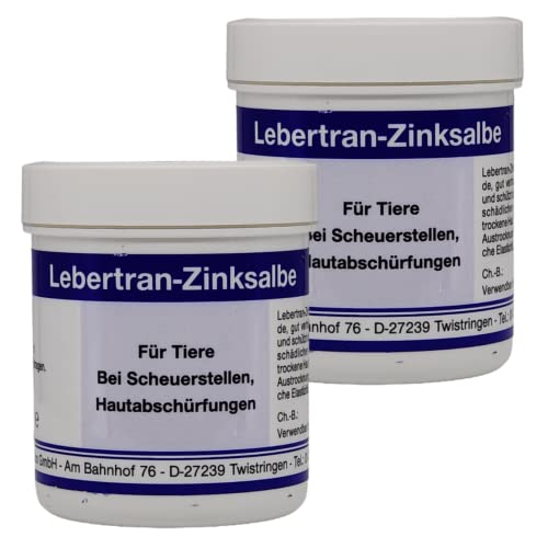 Lebertran-Zinksalbe I Für Tiere I Bei Scheuerstellen und Hautabschürfungen I 2x100g im Sparset I Plus PharmaPerle Giveaway