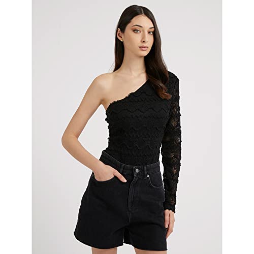 Liza One-Shoulder Lace Bodysuit #TOP1