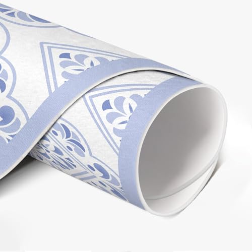 Tapis vinyle ø70 cm style azulejos pour décorer une chambre de bébé