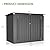 Jolydale 79 Cu. Ft Premium Storage Shed 3.3 x 5.6 FT Outside Metal Trash Shed Waterproof Outside Storage with Lid Chain Storage Trash Can Weeding Tools, for Garden, Backyard, Patio (Black)