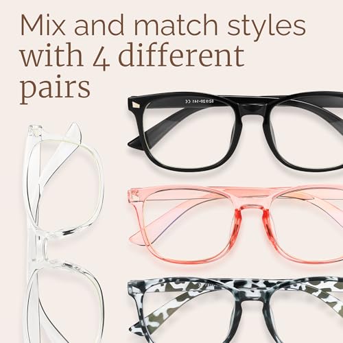 Image of MIGSIR Blue Light Blocking Glasses for Computer Gaming, Fashion Fake Helps Reduce Screen Fatigue Eyeglasses for Women Men