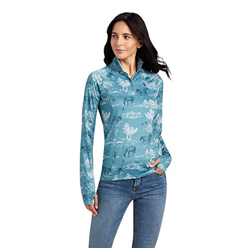 Ariat Female Lowell 2.0 1/4 Zip Baselayer Arctic Frolic Print Large