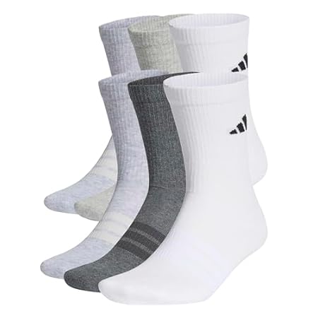 adidas Unisex Cushioned Crew Socks 6 Pair Pack Socken