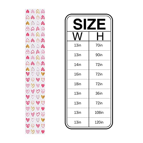 Fantasy Staring Valentine's Day Table Runner - Love Heart Print Dresser Scarf Mother's Day Table Runner For Wedding/Party/Events (13 X 90 Inch) #TOP5