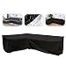 LJIANW Abdeckung Gartenmöbel, Abdeckung Gartenmöbel, L-Form-Abdeckung, Patio-Sofa-Möbel-Couch-Abdeckung Mit Wasserdichtem Staubdicht Sonnencreme Terrasse Rattan-Möbel-Set 4 Größen