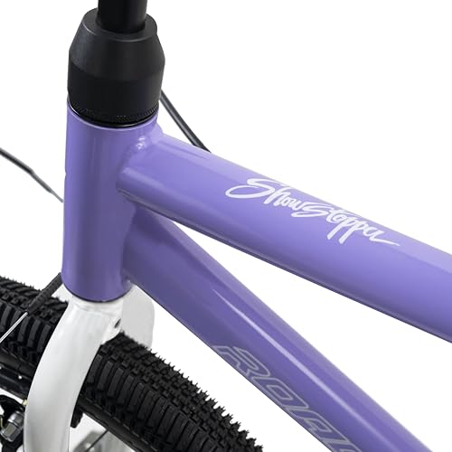 Image of ROADGIANT Showstopper, 20 T, Kids Bicycle, Single Speed, Steel Frame Cycle, Ideal for 6+ Year, Unisex, 20-inch, Dual Colour, Black (Purple)