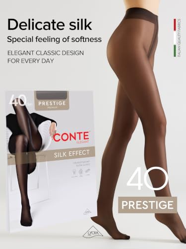 Image of Conte Women's Classic Silky Semi Opaque Pantyhose Tights Prestige 40 Den
