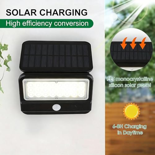 Gran angular sensor de movimiento lámpara de inundación solar para el paisaje 5