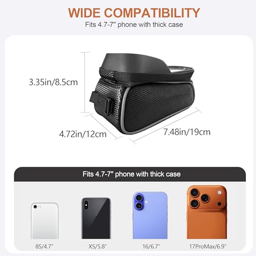 SunHalo Gear Waterproof Bike Bag,Bicycle,Ebike Front Frame Bags for Phone by SunHalo Gear - Used condition - Image 2