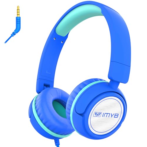 IMYB V1 Wired Volume-Limiting Kids Headphones (85 dB, Blue)