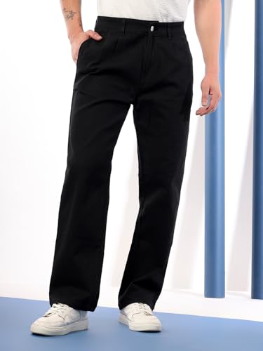 Image of KOTTY Mens Solid Ruined Smores Black Coin Pocket Jeans