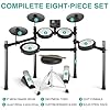 AODSK Electric Drum Set with Quiet Mesh Pads,Electronic Drum for Beginner,USB MIDI,Throne,Headphones,Sticks, Included 15 Kits and 195 Sounds (AED-403-Teenagers Beginners)