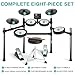 AODSK Electric Drum Set with Quiet Mesh Pads,Electronic Drum for Beginner,USB MIDI,Throne,Headphones,Sticks, Included 15 Kits and 195 Sounds (AED-403-Teenagers Beginners)