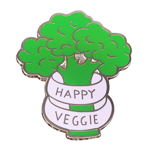 GuDeKe Bijoux Unisexe Accessoires Happy Veggie Broches Les légumes pin émail Cover
