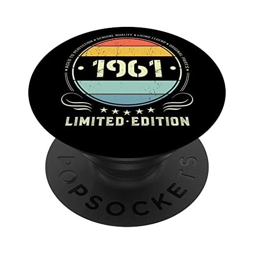 1961 edición limitada 1961 cumpleaños Popsocket para mujeres y hombres PopSockets PopGrip Intercambiable
