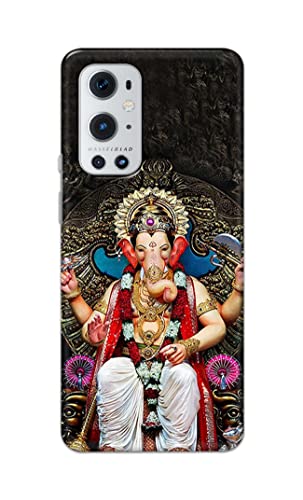 Image of PRINTFIDAA Lord Ganesh Bappa Moriya Vinayaka Printed Designer Hard Back Case Cover for OnePlus 9 Pro -(VS) MVN1010
