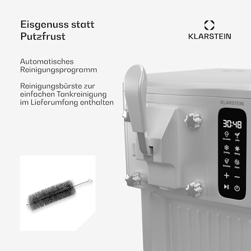 Klarstein SweetSwirl Eismaschine - 3-in-1 Für Eiscreme, Milchshakes & Smoothies, 1,5 L Tank, Touch-Display, Keep-Cool Modus, Reinigungsfunktion, Weiß – Bild 7