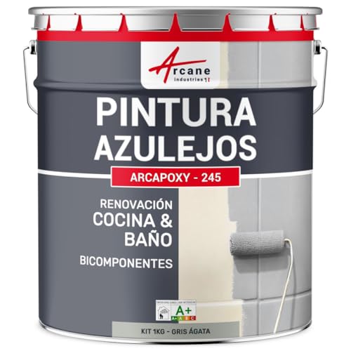 ARCANE INDUSTRIES Pintura para Azulejos DE Cocina Y BAÑO - ARCAPOXY - 245 - Gris Ágata - RAL 7038