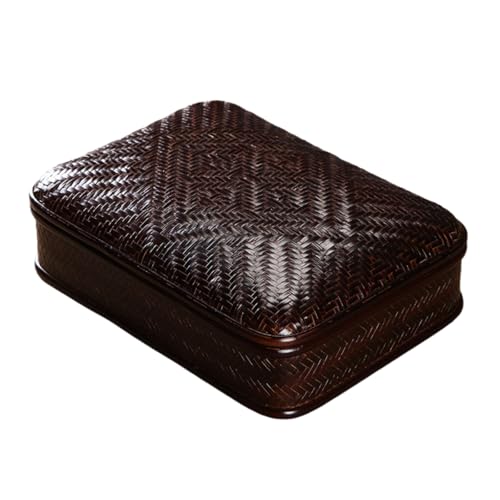 茶道収納バスケット 茶道具収納箱 茶盤竹篭 竹製 編み工芸 竹細工 和風収納 小物収納 茶器収納 旅行ティーセット収納 来客用 居間用 装飾用 楕円形 (長方形収納ボックス)