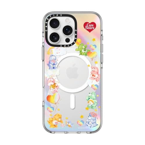 CASETiFY �C���p�N�g �N���A iPhone 16 Pro Max �P�[�X [���ϖh�~/�N���A ����/MagSafe�Ή�/Care Bears Co-Lab] - Care Bears Family Photo Case