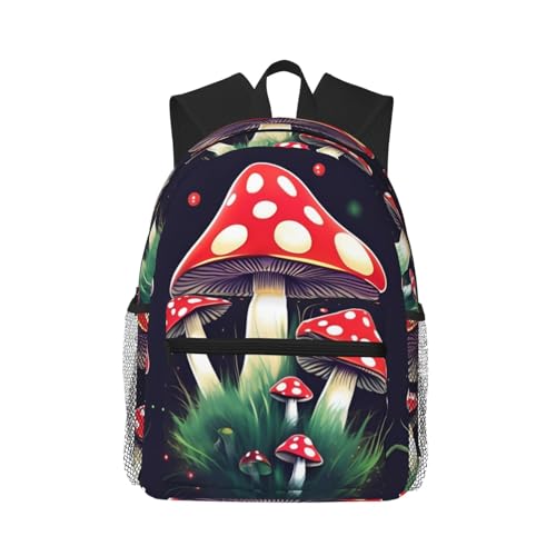 Sac à dos Magic Mushrooms avec poches pour soulager vos épaules à l'université