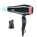 Berta 1875W Professional Lightweight Hair Dryers With Concentrator, Negative Ionic Ceramic Blow Dryers Fast Drying With AC Motor for Natural Hair,Hot Tools Salon Hair Dryers - ETL Certified,black
