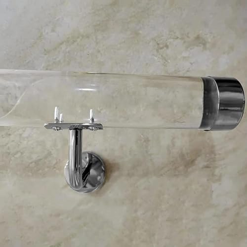Rambarde intérieure transparente de qualité supérieure avec finitions argentées chic - 2