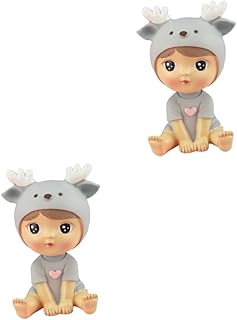 Garneck 2 Peças Enfeite De Carro De Mesa Para Meninos Cabeça De Carro Painel De Carro Decoração Carro Dança Bolo Resina Artesanato Decoração De Bolo Enfeites De Bolo Boneca Bobblehead