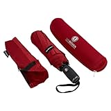 Van Beeken - Taschenschirm - sturmfester & winddichter Automatik-Regenschirm - Rot