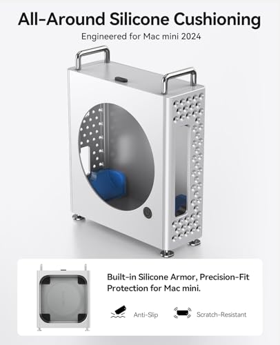 Boîtier en aluminium ORICO pour Mac Mini M4, support de protection vertical