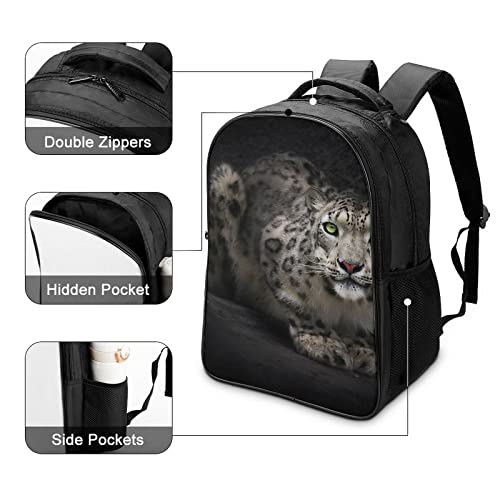 Sac à dos 3D grand confort imprimé léopard avec bretelles ergonomiques ajustables - 4