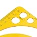 Plastic Students Maths Drawing Template Ruler Protractor Stencils Transparent Farbe1 25x14.4cm